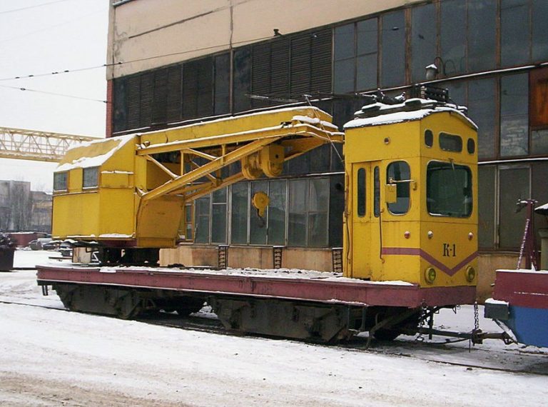 К-1 трамвайный поворотный кран «Службы пути»