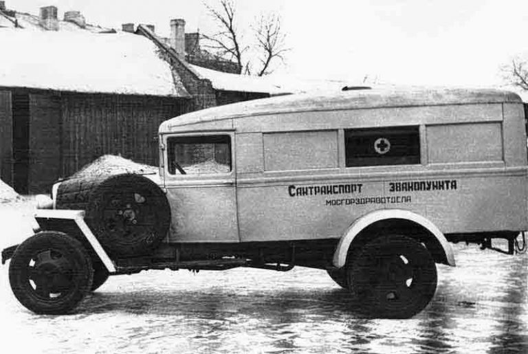 ГАЗ-55, М-55 автобус медицинской помощи на шасси ГАЗ-ММ