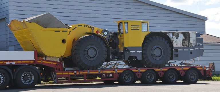 Atlas Copco ST14 frontal tunnel wheel loading and transport machine