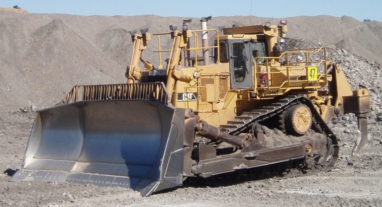 Caterpillar D11R mining crawler bulldozer with U-blade