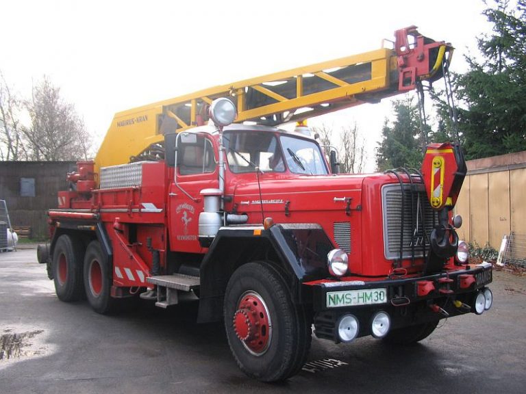 KW, KranWagen, 16 on chassis Magirus Uranus 250D25 «Feuerwehr Braunschweig» hydraulic Cranes