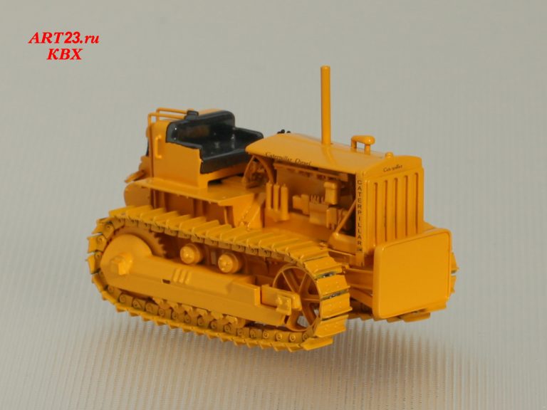 Caterpillar D8 bulldozer with push Block
