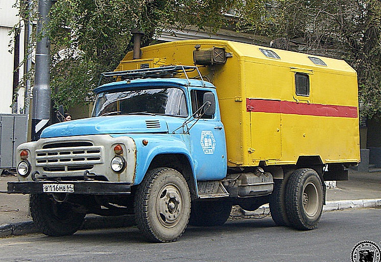 Автомобиль аварийной службы уличного освещения с кузовом фургоном КМ-131 (КАФ, г. Шумерля) на шасси ЗиЛ-431410