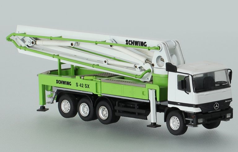 Schwing KVM S42SX truck-mounted concrete pump with boom