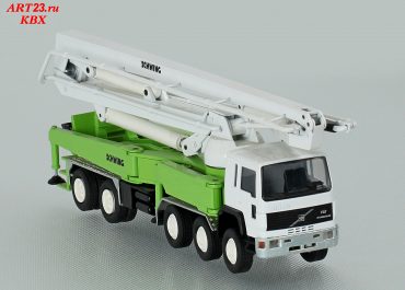 Schwing KVM 52 truck-mounted concrete pump with boom