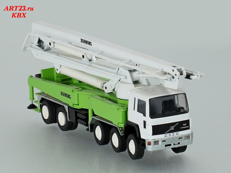 Schwing KVM 52 truck-mounted concrete pump with boom