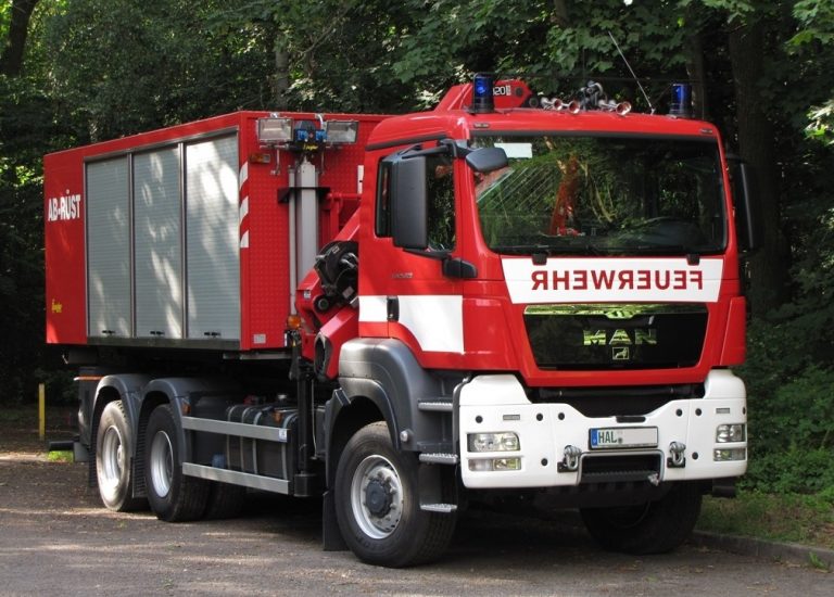 WLF, Wechsel Lader Fahrzeug, fire truck on the chassis MAN TGS I 26.360 M