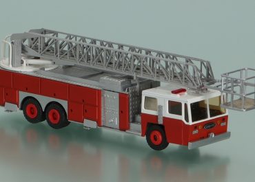 Emergency-One 95′ fire truck ladder with cradle