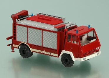 Rosenbauer RW RFC-11 fire emergency truck with crane Atlas and container first aid on the chassis Steyr 1290