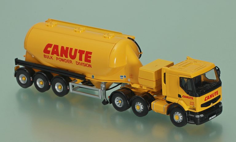 Renault Premium 440.26 «Canute Haulage Group PLC» truck tractor with 3-Axle powder tanker