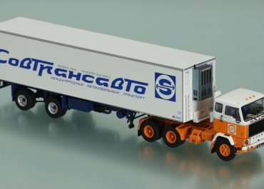 Volvo F89 «Совтрансавто» truck tractor with semi-trailer-refrigerator Lamberet-Trailor, chassis Fruehauf