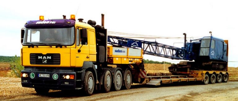 MAN E 2000 Evolution 41.464 «Suden» truck tractor and treller Nooteboom EURO-107-24 with Interdolly