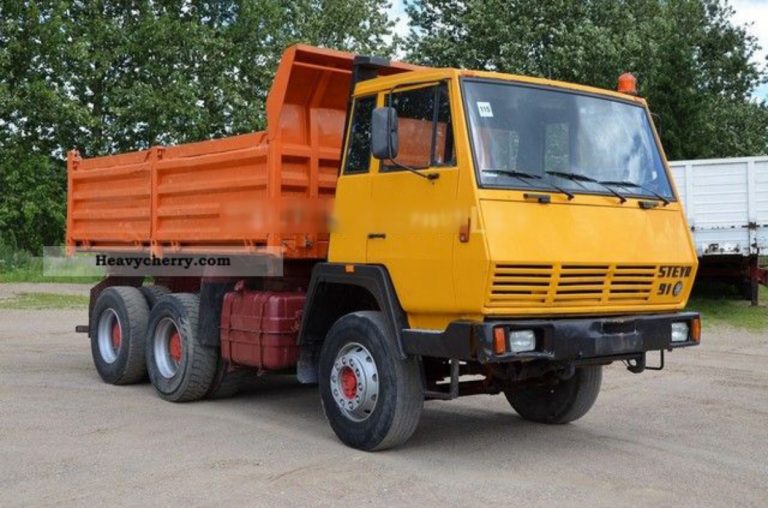 Steyr 90 1491 construction three-way dump truck with bodywork Meiller-Kipper