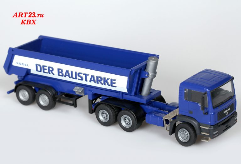 MAN TGA 26.440 «Der Baustarke» truck tractor with rear dump truck semi-trailer Kogel SKHL18