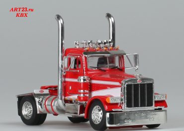 Peterbilt 379, chassis Kenworth W900L, truck tractor with day cabin with two semi-trailer- sites