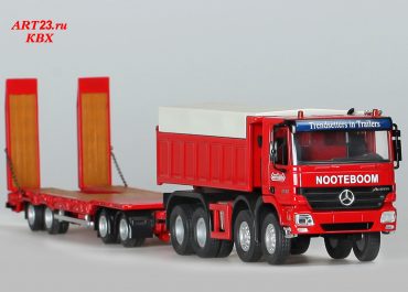 Mercedes-Benz Actros MP2 4148K «Nooteboom» rear dump truck Wielton with trailed trawl Nooteboom ASD-40-22