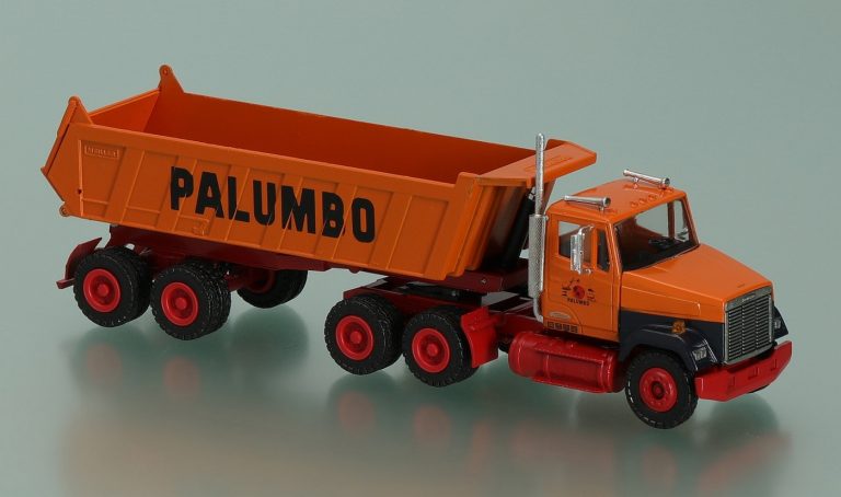 Freightliner FLС 112 «Palumbo» Chicago IL truck tractor with rear dump truck semi-trailer Meiller MHKS 40/2