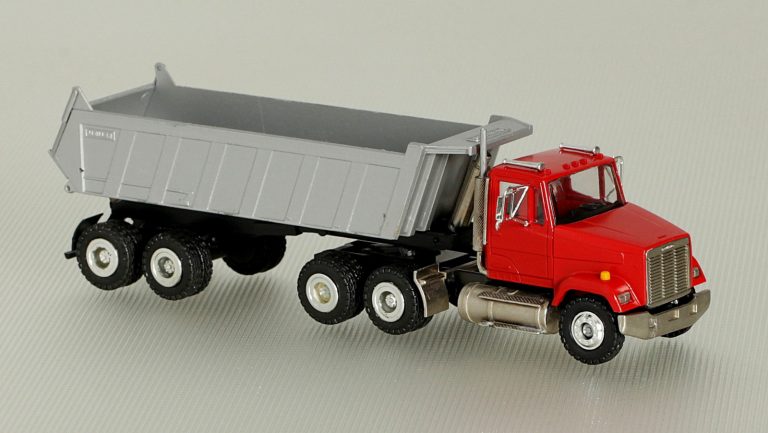 Freightliner FLС 112 truck tractor with rear dump truck semi-trailer Meiller-Kipper MHKS 40/2