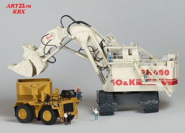 Orenstein & Koppel O&K RH 400 Terex, Caterpillar 6090, crawler hydraulic mining shovel