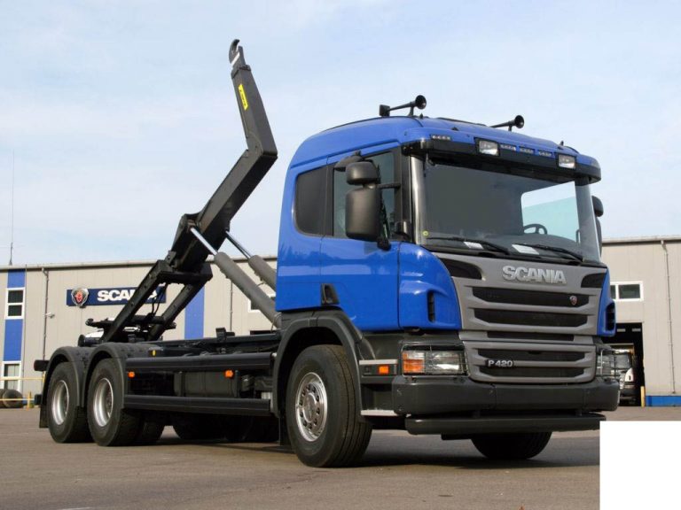Scania P380CP multilift, truck with device HYVA 20-60S