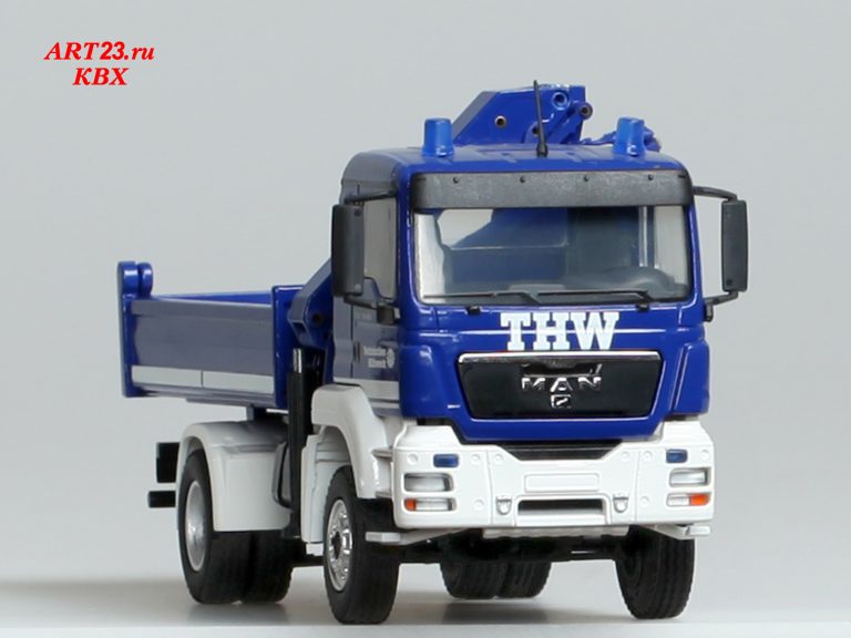 MAN TGS I 18.400 THW, Technisches Hilfswerk, dump truck with manipulator crane Palfinger