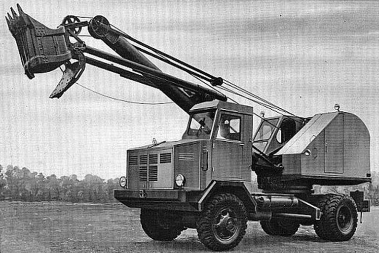 Krupp Drache AB 100 cable mechanical excavator Michigan TM-6 on chassis Krupp Drache Typ AL 480
