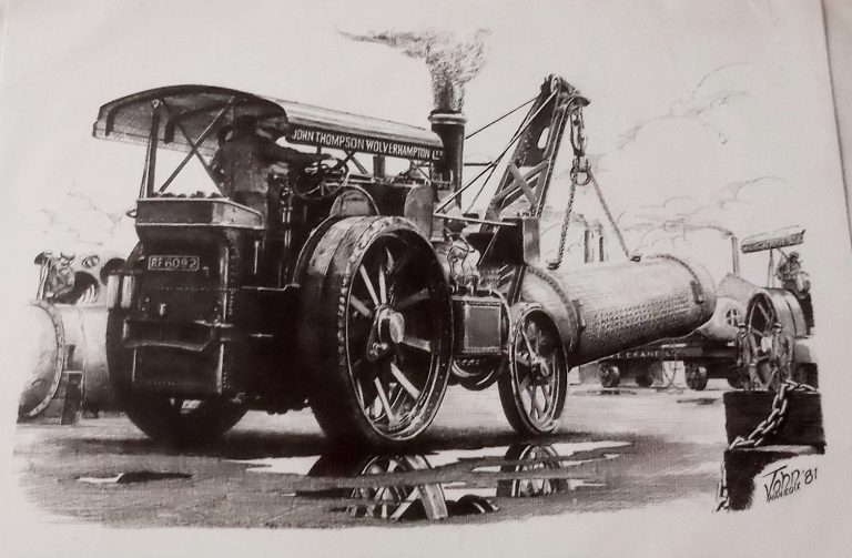 John Fowler B6 «Duke of York» Marstons Road Servis steam road locomotive crane