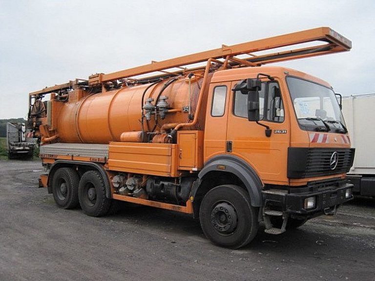 FAUN Muller CanalMaster suction truck on the chassis Mercedes Benz SK 2629
