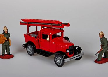 ГАЗ-4 на шасси ГАЗ-А пожарный пикап с рукавной катушкой и ДПО