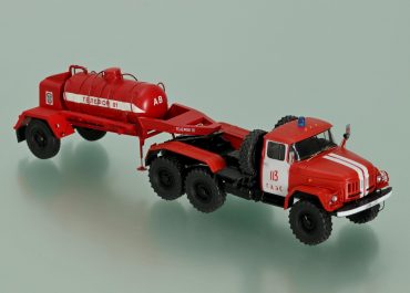 АВ пожарный автомобиль воздушно-пенного тушения для транспортировки пенообразователя на базе заправщика агрессивных компонентов ЗАК-21ЦВ, седельный тягач ЗиЛ-131НВ