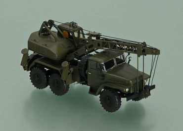 8Т210 войсковой электроприводный автокран на шасси Урал-375Д