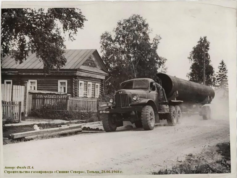 ТВ5 трубовоз для перевозки труб из тягача ЗиЛ-157К 6х6