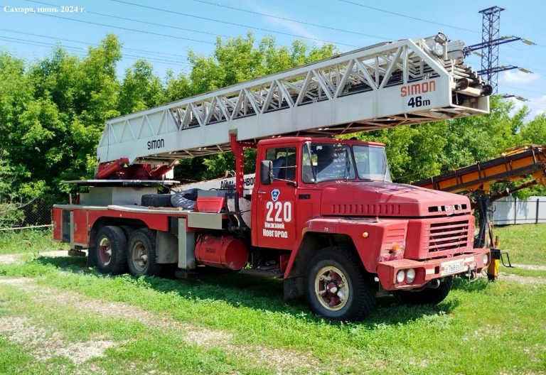 Пожарная 6-секционная гидравлическая автолестница Simon HL-46 на шасси КрАЗ-250