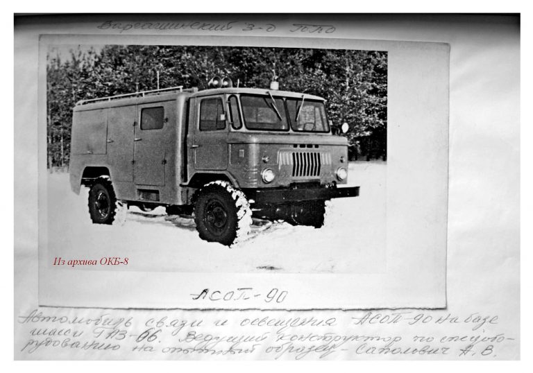 АСО-5(66) первый серийный АСО в СССР, модель 90 пожарный автомобиль связи и освещения на шасси ГАЗ-66-02